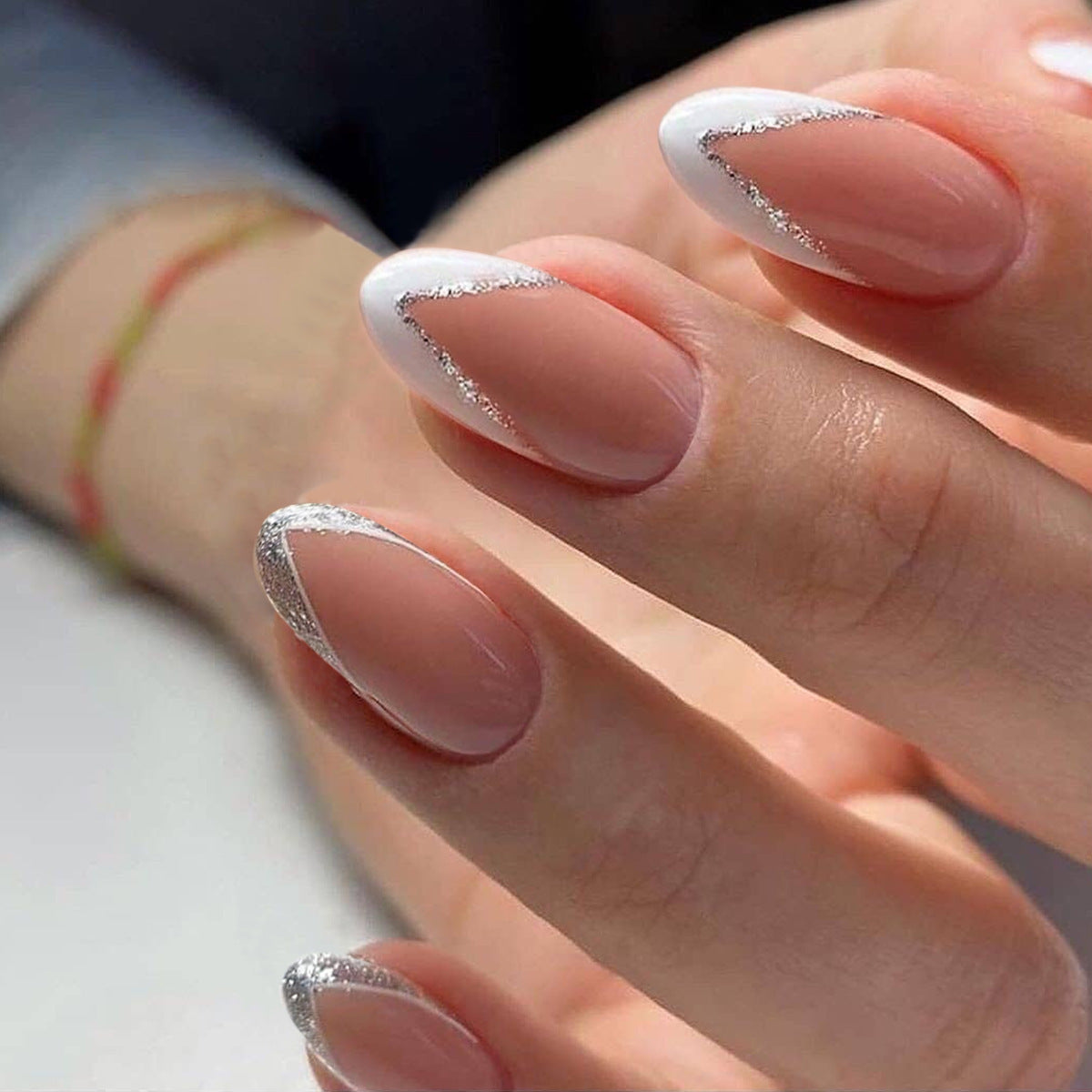 Elegante französische Spitze Nagelkunst Brehn