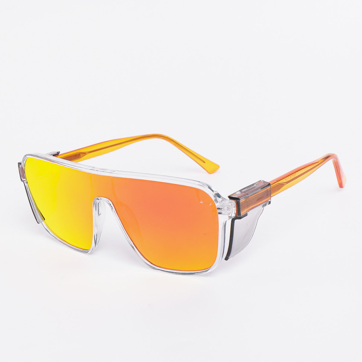 Damen sportliche Sonnenbrille im futuristischen Design mit farbigen Gläsern Brehn