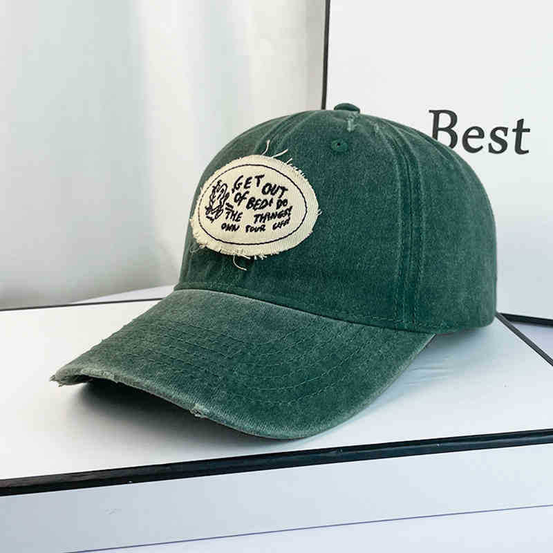Damen Freizeit Distressed Baumwoll Baseballmütze Brehn