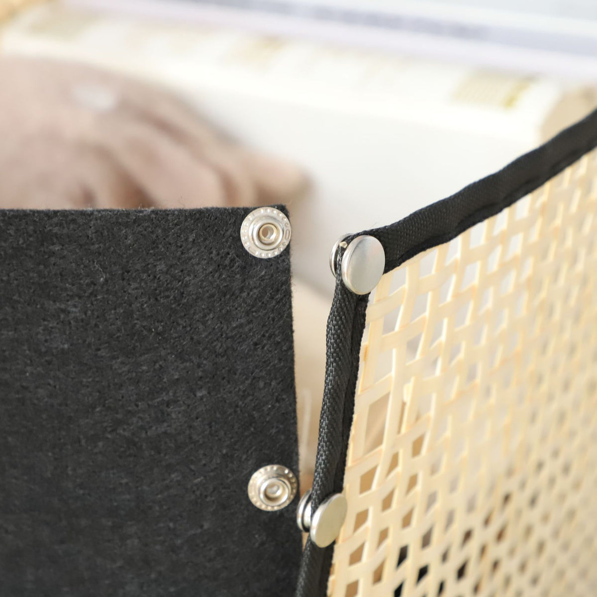 Multifunktionale Aufbewahrungsschale Aus Bambus und Textil Brehn
