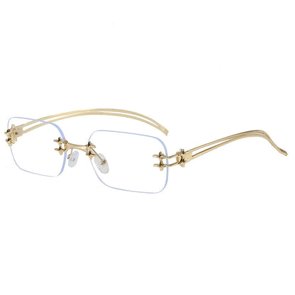 Modische Metall-Sonnenbrille mit Rechteckigem Rahmen Brehn