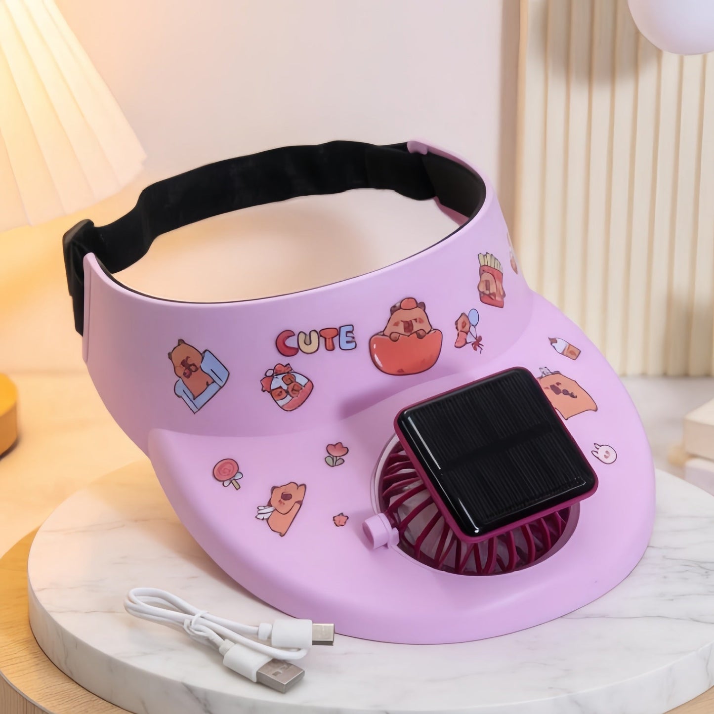 Damen Bequemer Tischventilator mit Verspielt Design Brehn