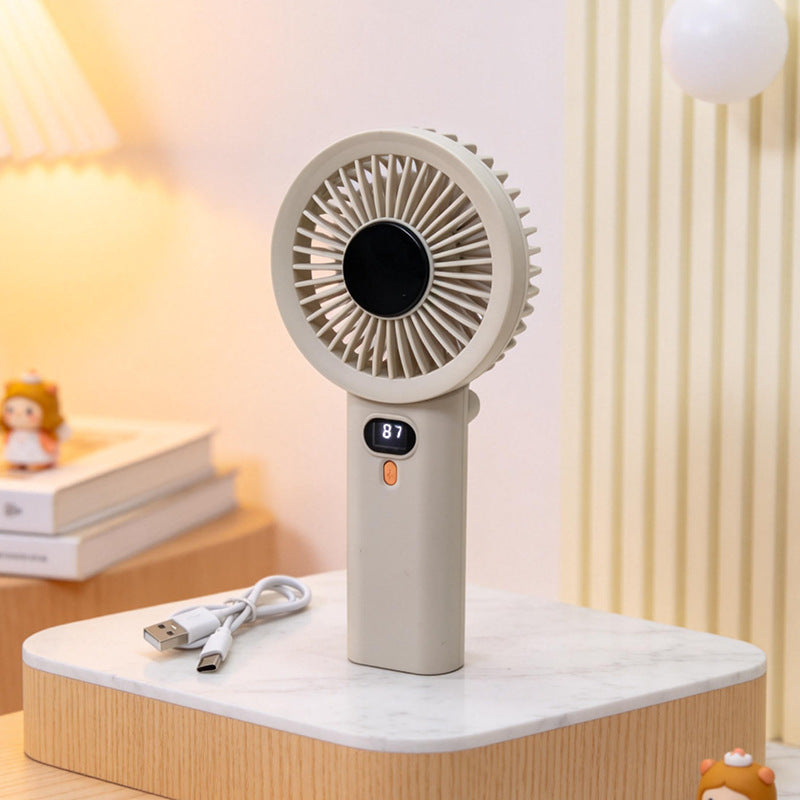 Damen Tragbarer USB Handventilator mit digitaler Geschwindigkeitsanzeige Brehn