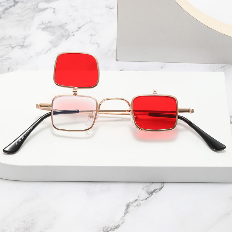 Damen Designer-Sonnenbrille mit quadratischem Metallrahmen Brehn