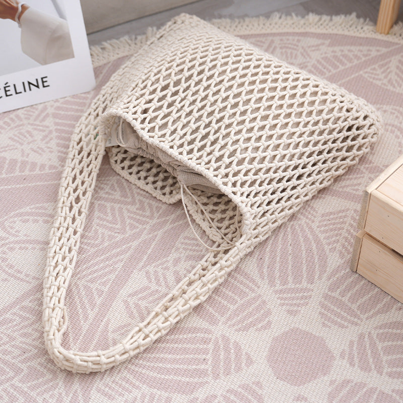 Handgefertigte Netztasche Aus Natürlichem Material Brehn