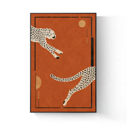 Dekorative Leopardenmuster Wandkunst