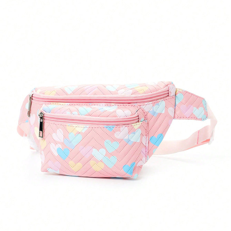 Bauchtasche mit Herzförmigem Design und Mehreren Fächern Brehn
