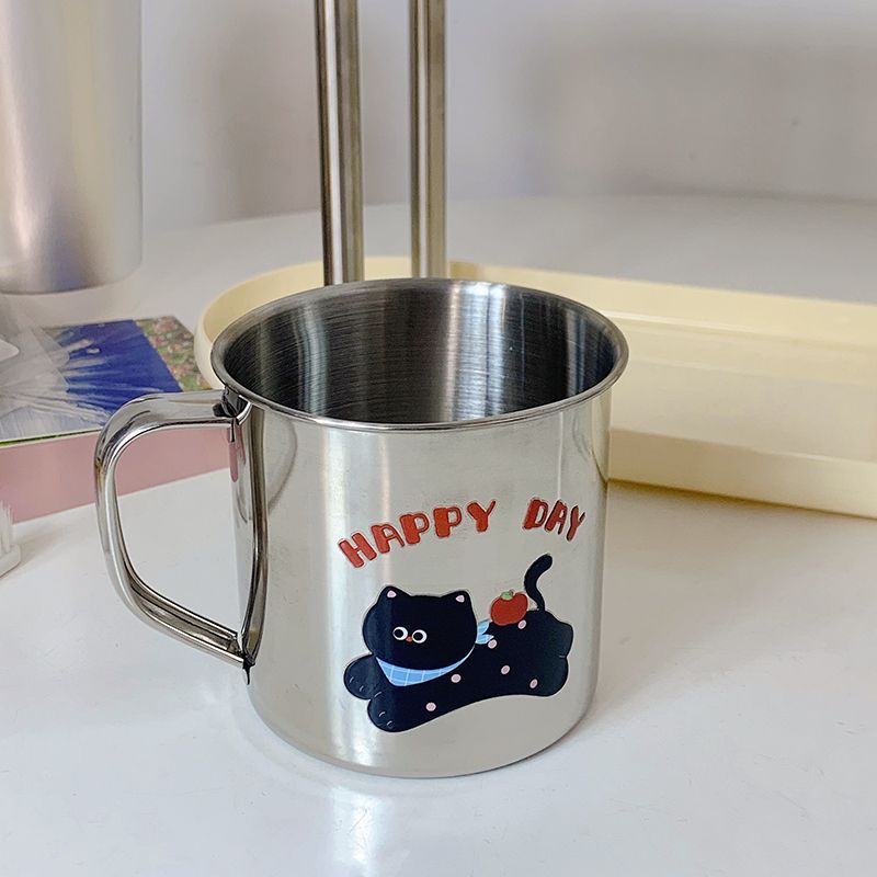 Edelstahl Trinkbecher mit Humorvollem Katzenmotiv Brehn