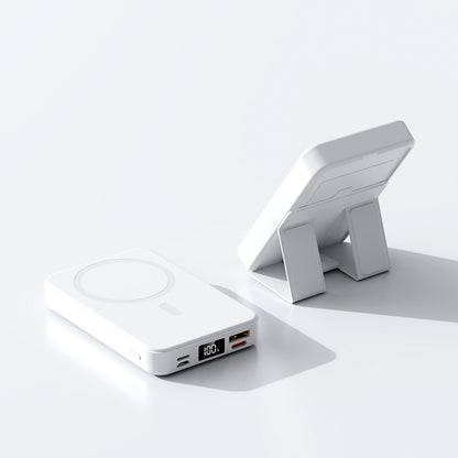 Tragbare Magsafe Powerbank mit Integriertem Ständer und Digitaler Anzeige Brehn