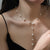 Perlen-Drop-Lariat-Halskette Brehn