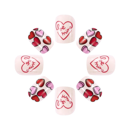 Künstlerisches Liebe-Themen Press-On Nagelkunst Set Brehn