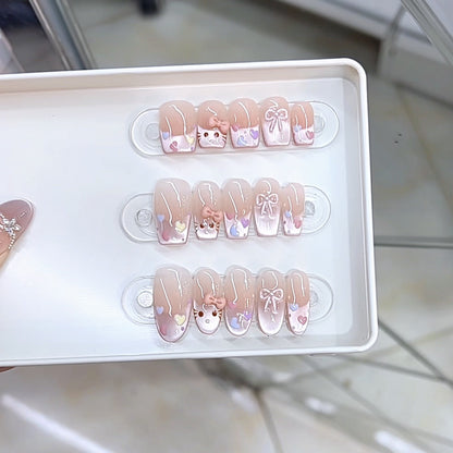 Themen Dekorative Press-On Nagelset Brehn