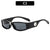 Trendy rechteckige Sonnenbrille