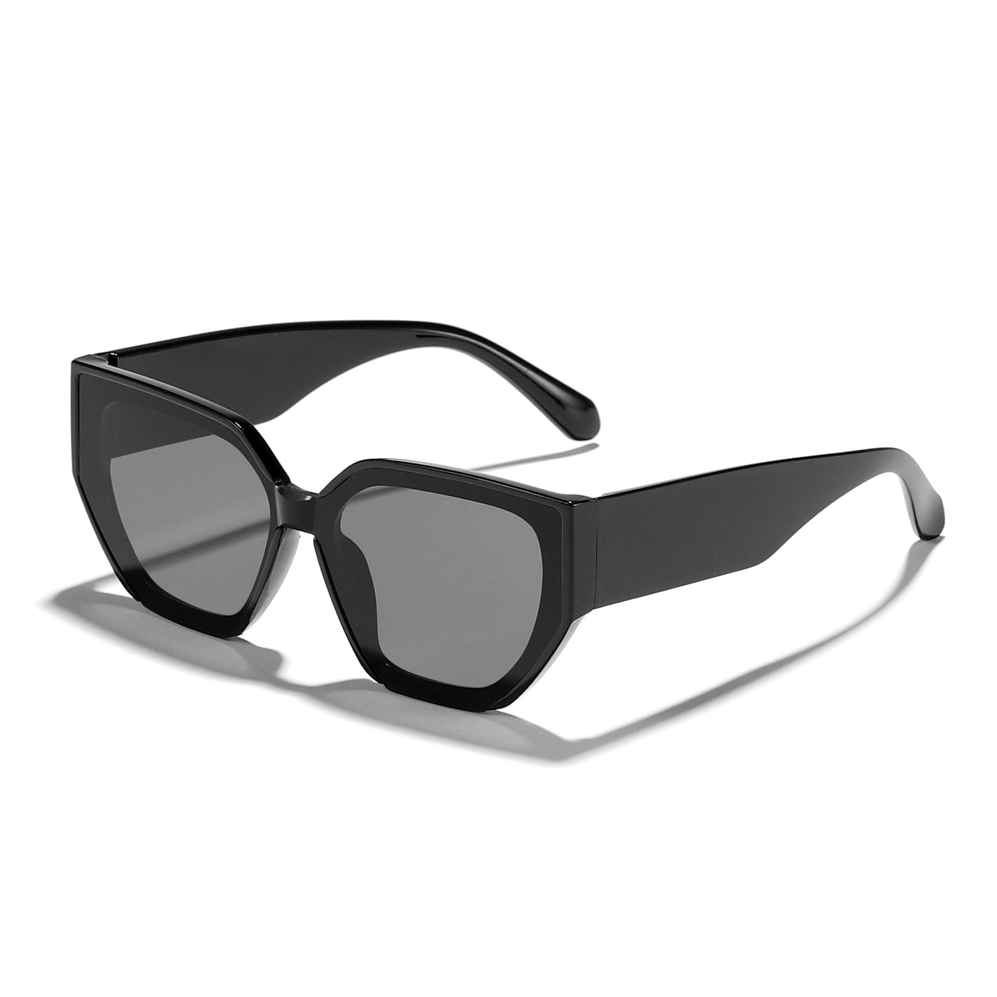 Damen modische oversized Sonnenbrille mit trendigem Hexagon-Design Brehn