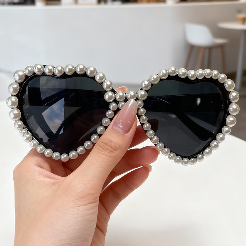 Herzförmige mit Strass verzierte Sonnenbrille Brehn