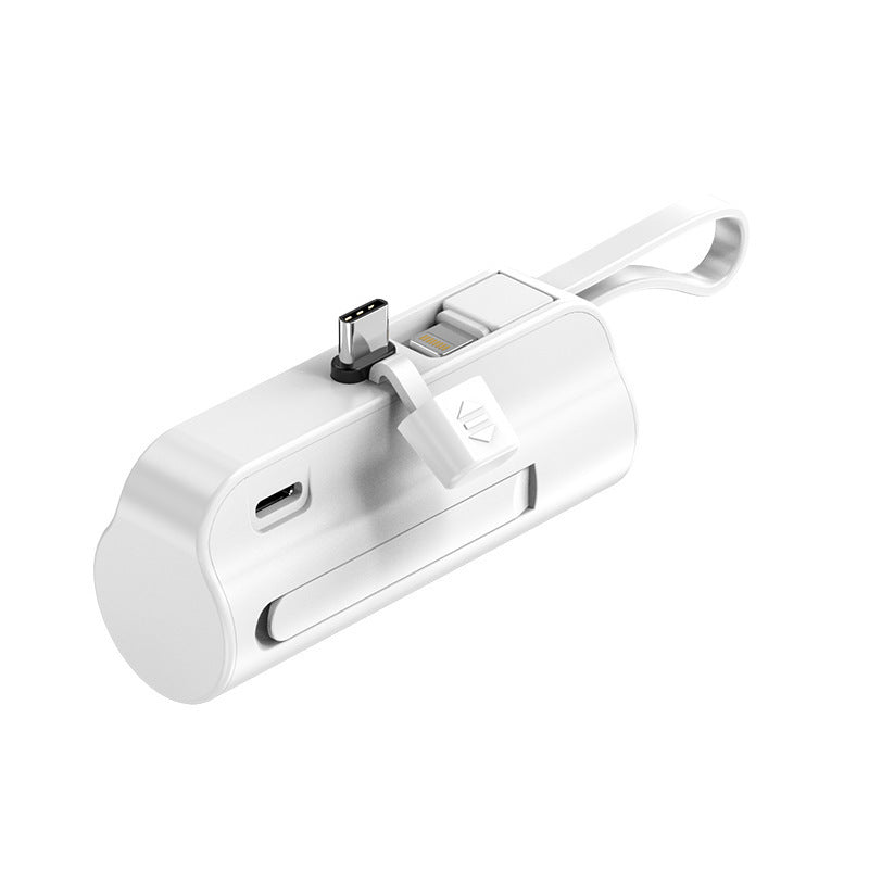 Tragbares Ladegerät mit integriertem Ladekabel und ergonomischem Design Brehn