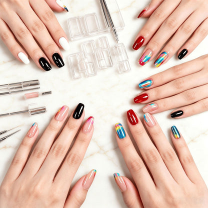 Multi-Style Press-On Nail Art Set Brehn