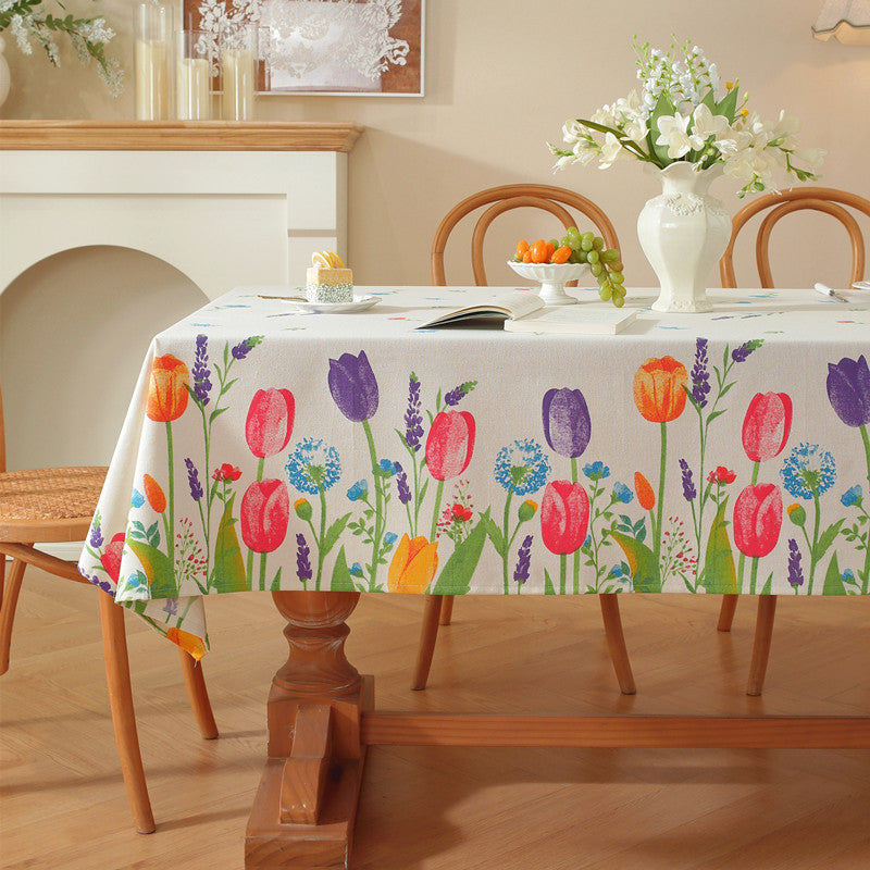 Dekorativer floraler Drucktischdecke