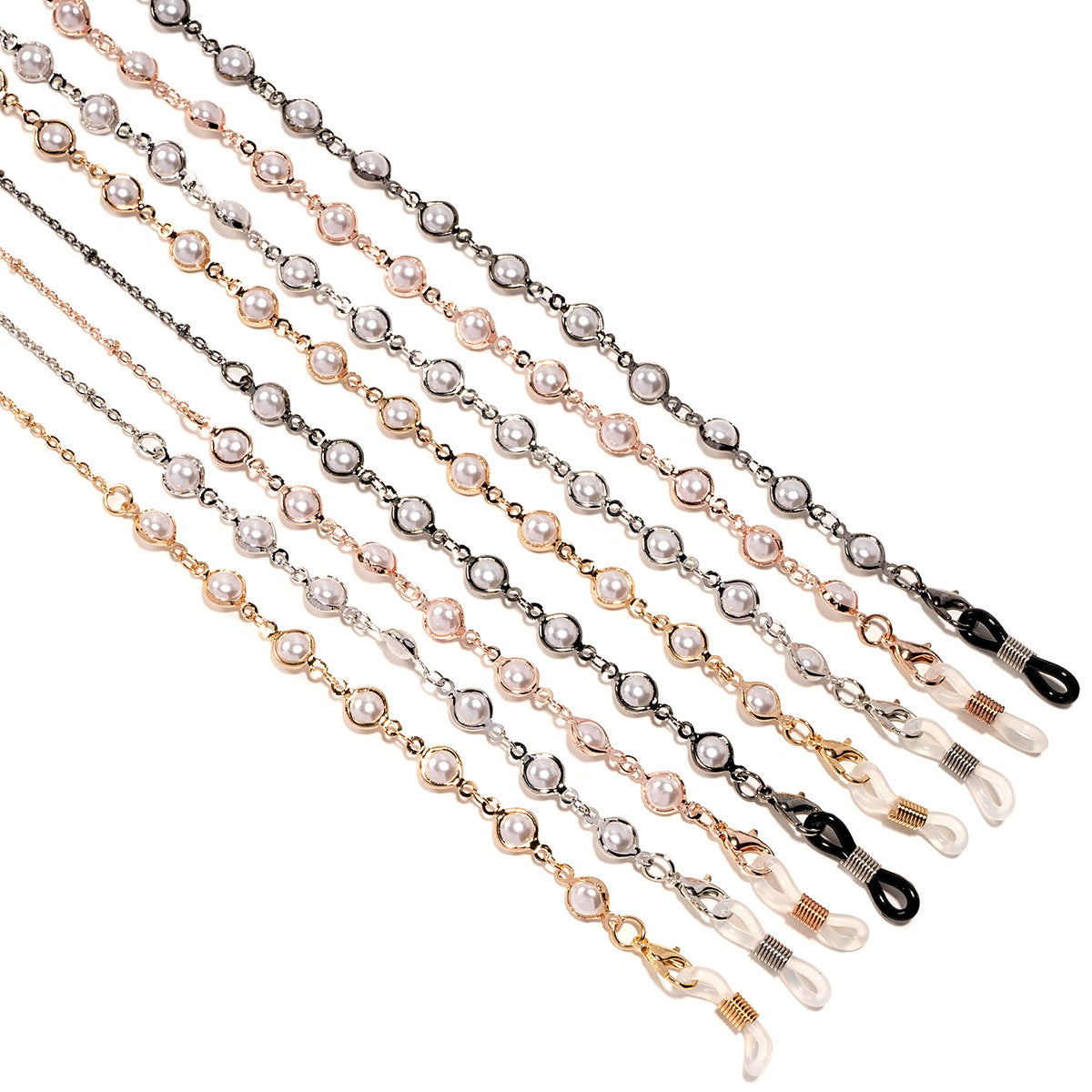 Elegante Perlenbesetzte Brillekette Brehn