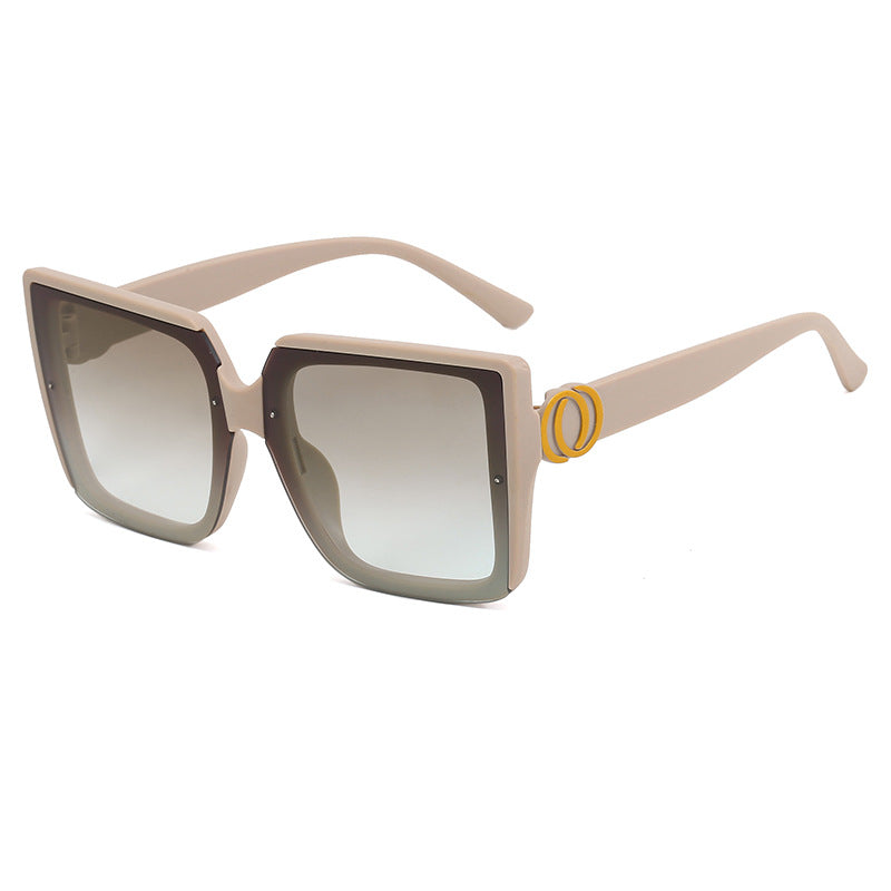 Damen quadratische Sonnenbrille mit einzigartigem Reifenelement Brehn