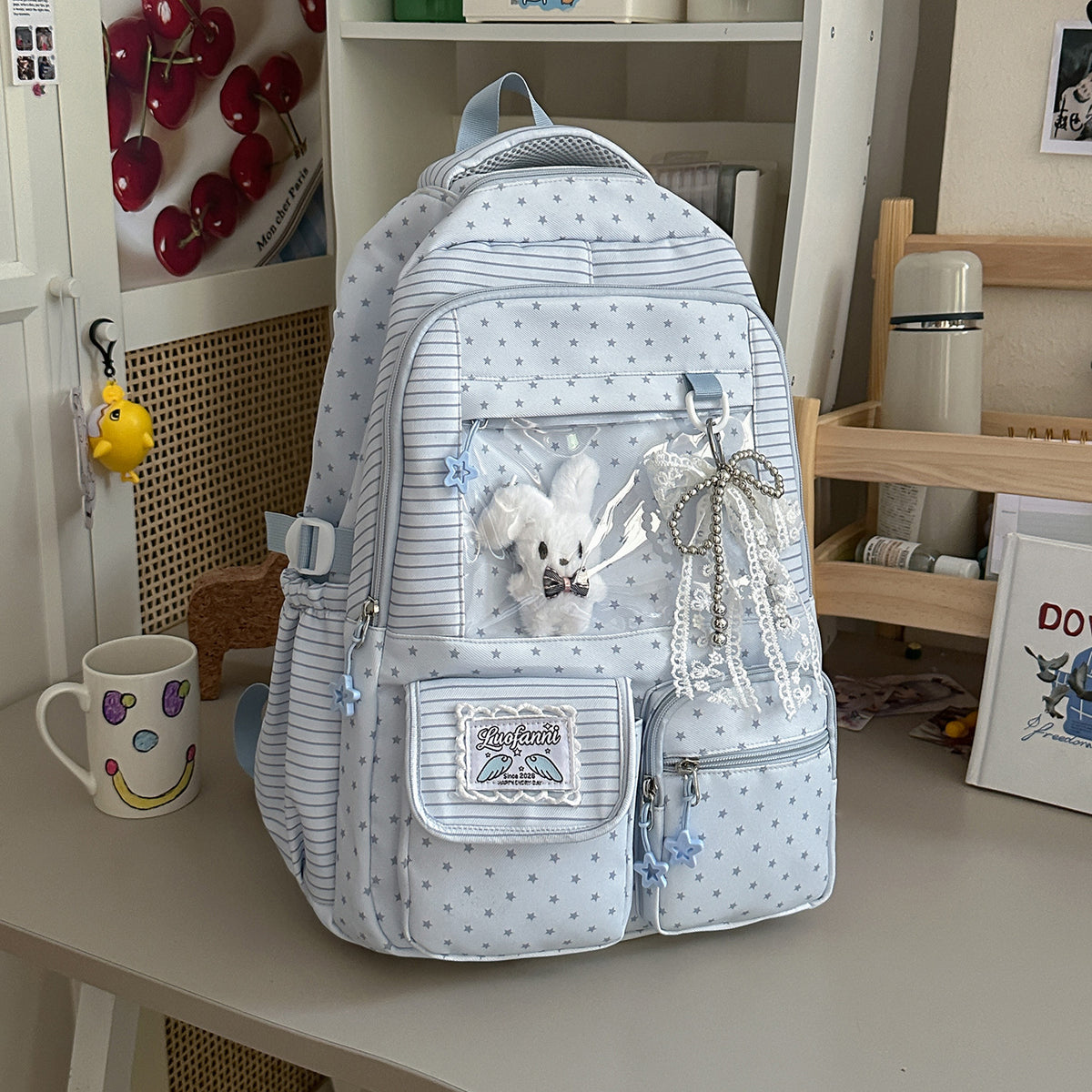 Stylische Multifunktionale Sternenprint Rucksack Brehn