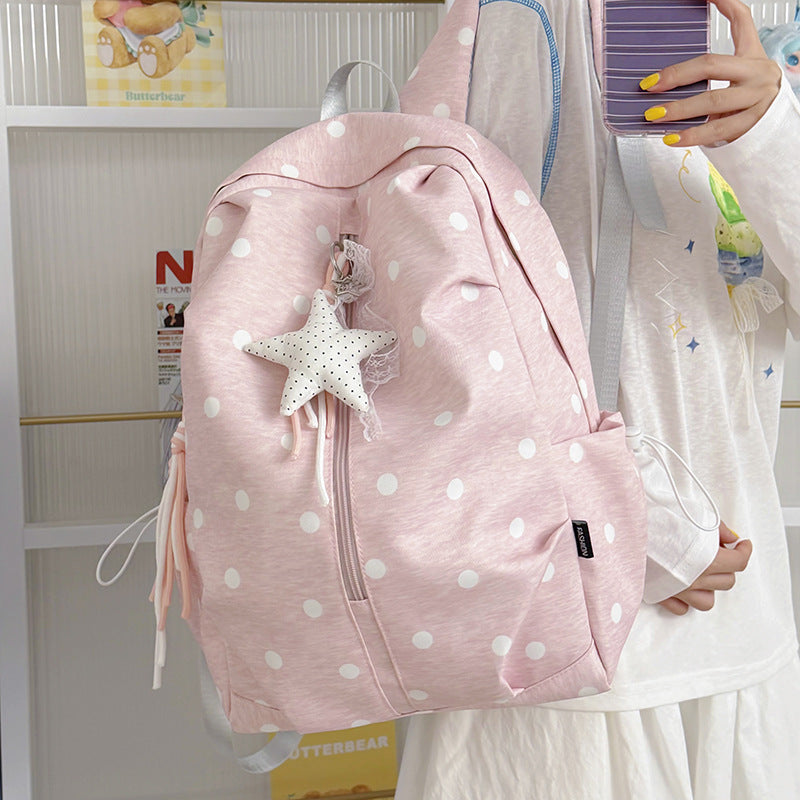 Polka Dot Muster Freizeit Rucksack Brehn