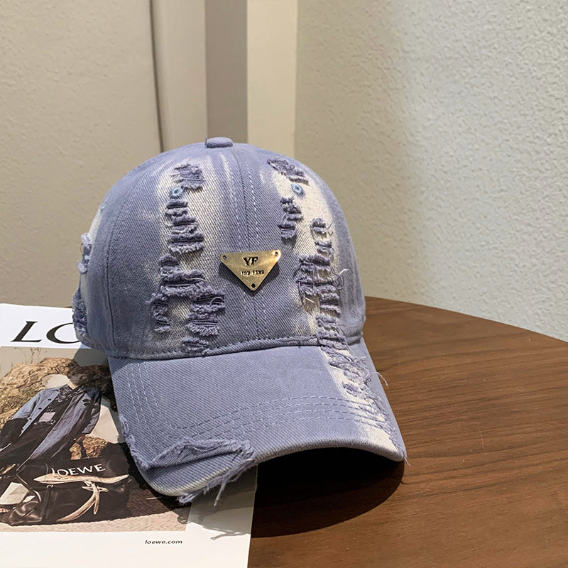 Damen Destroyed Denim Baseball Cap Brehn 1784084082