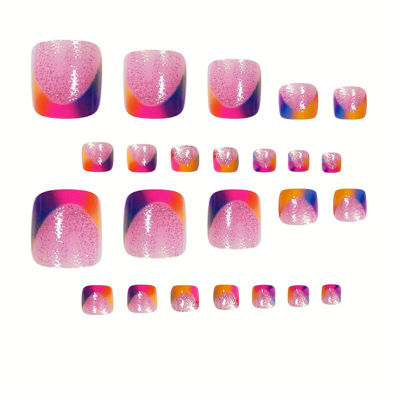 Künstlerisches Regenbogen-Nagelkunst-Set Brehn