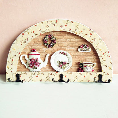 Dekorativer Wandhakenregalset
