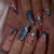 Künstlerisches von Ozeanen inspiriertes Nagelset Brehn