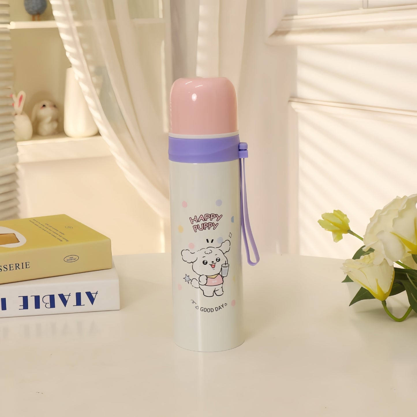 Damen Isolierflasche mit süßem Hunde-Motiv Brehn
