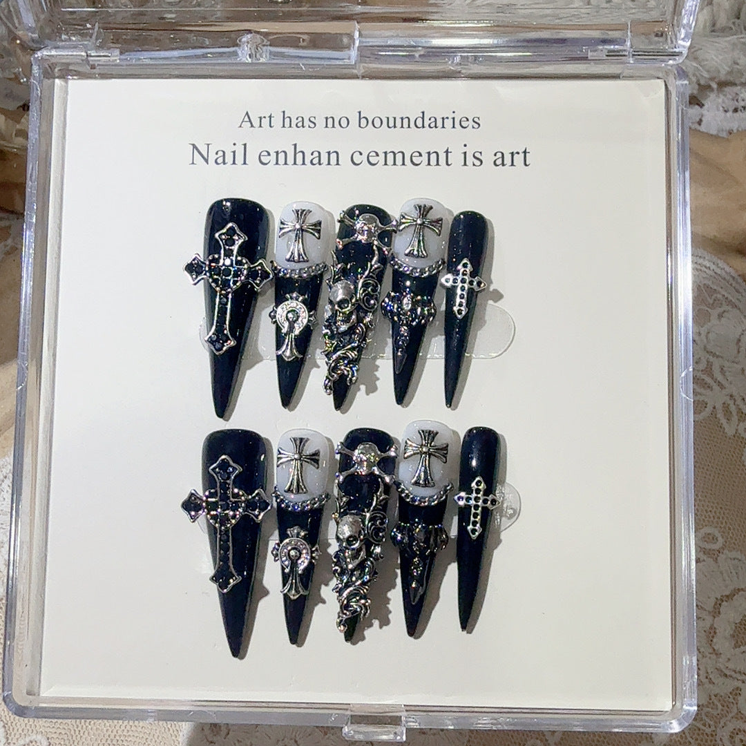 Gothic-Themen Press-On Nail Art Set