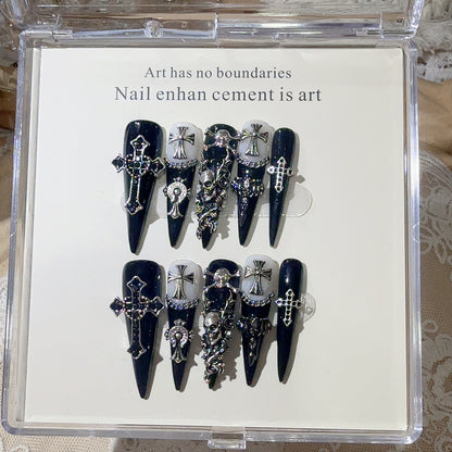 Gothic-Themen Press-On Nail Art Set