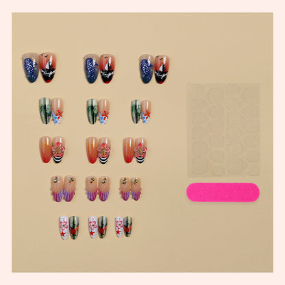 Künstlerisches Küstenmotiv Press-On Nagelset Brehn