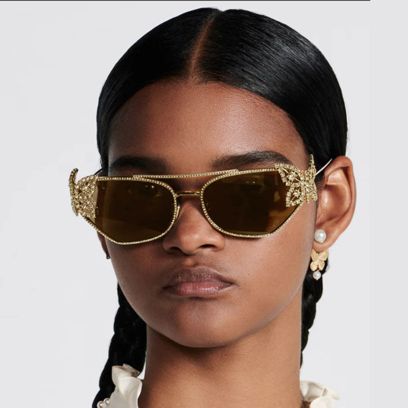 Damen Luxus Sonnenbrille mit elegantem Schmetterlings-Detail Brehn