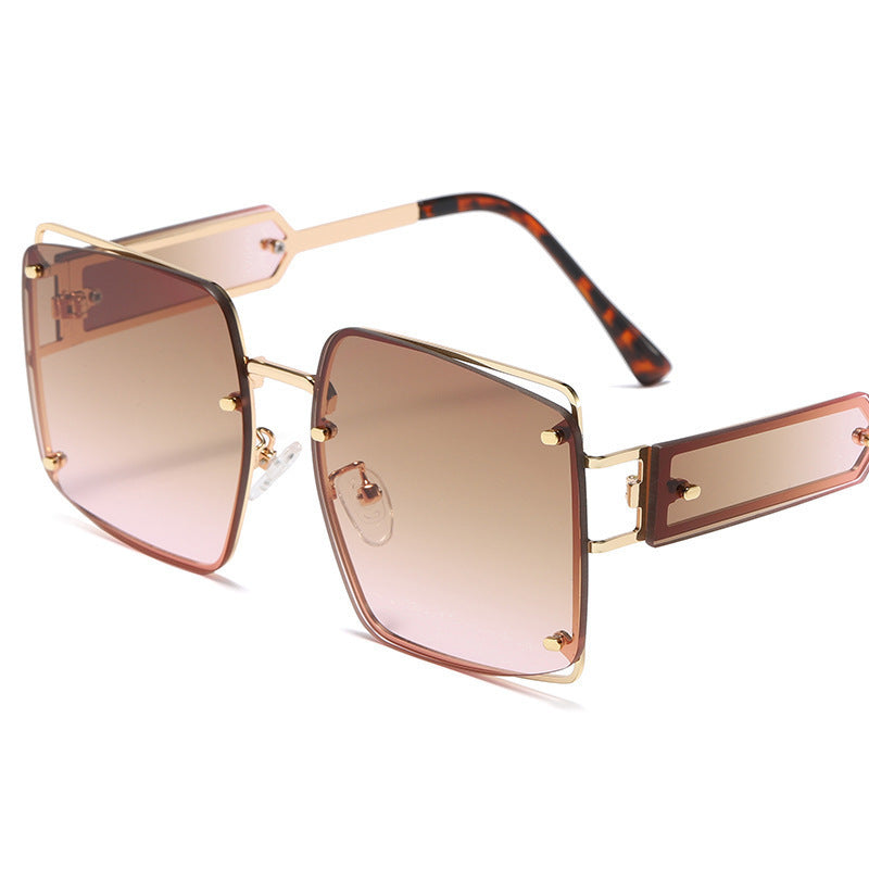 Damen elegante oversized Sonnenbrille mit markantem geometrischen Design Brehn