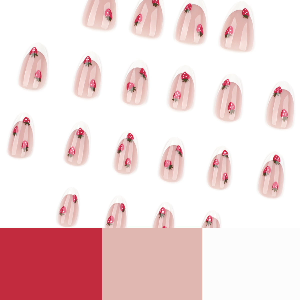 Kunstvolle Nagelkunst mit Erdbeer-Motiv Brehn