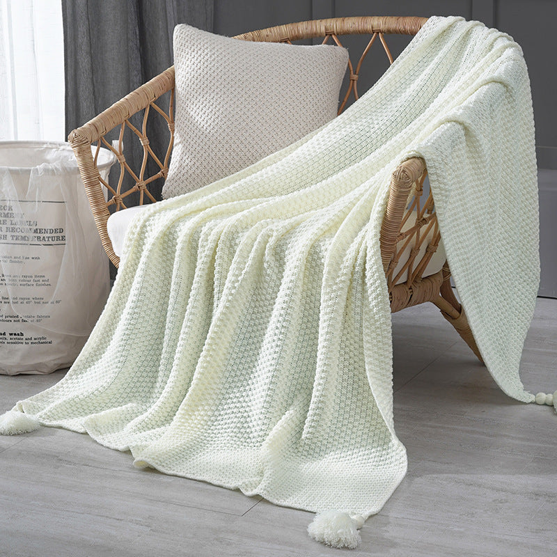 Damen Elegante Waffelstruktur Decke Brehn
