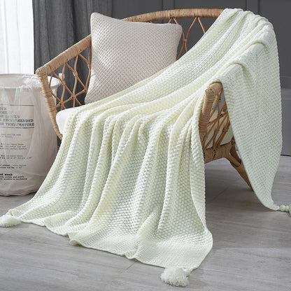 Damen Elegante Waffelstruktur Decke Brehn
