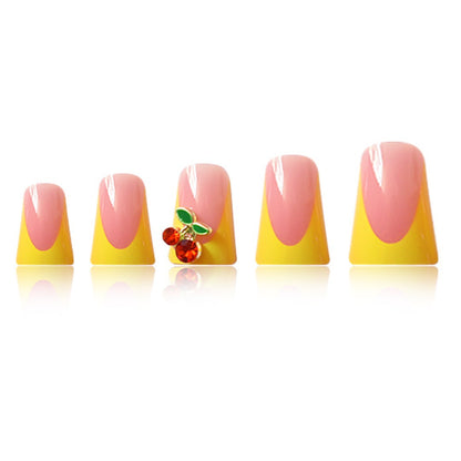 Premium Künstlerische Florale Press-On Nagelverlängerungen Brehn