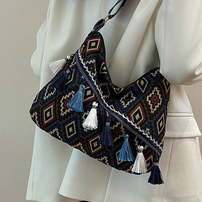 Bohemian-inspirierte handgefertigte Hobo-Tasche