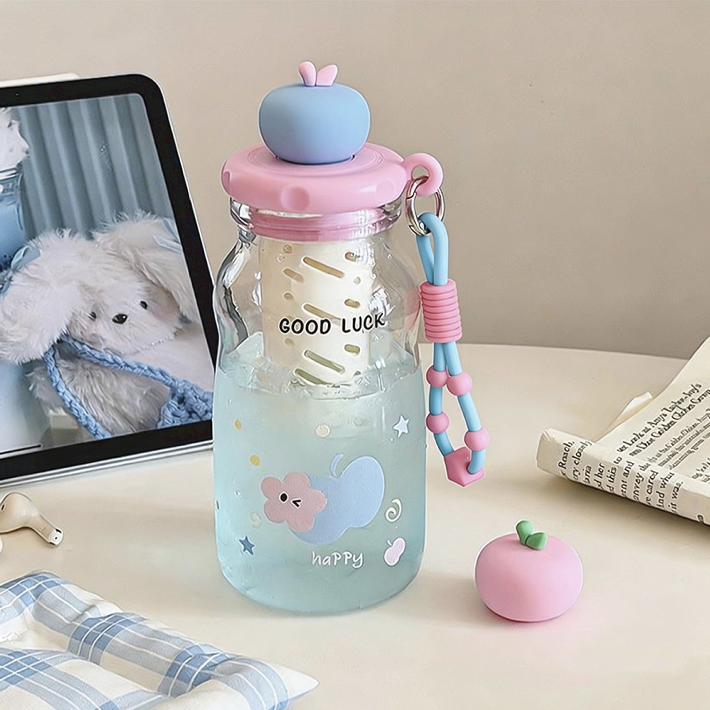 Damen kreative Trinkflasche mit Obstmotiv Brehn