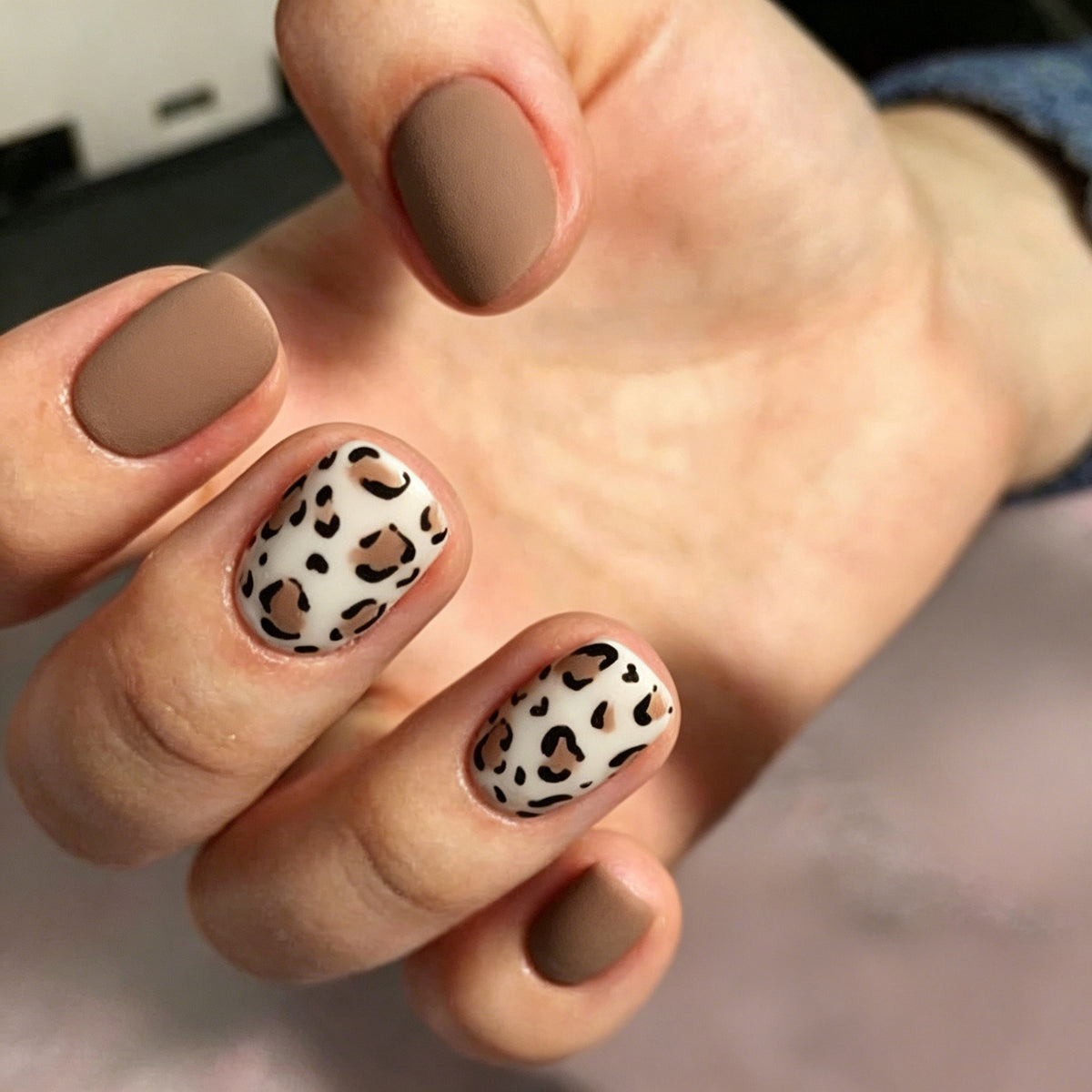 Leopard Print Nagelkunst Set