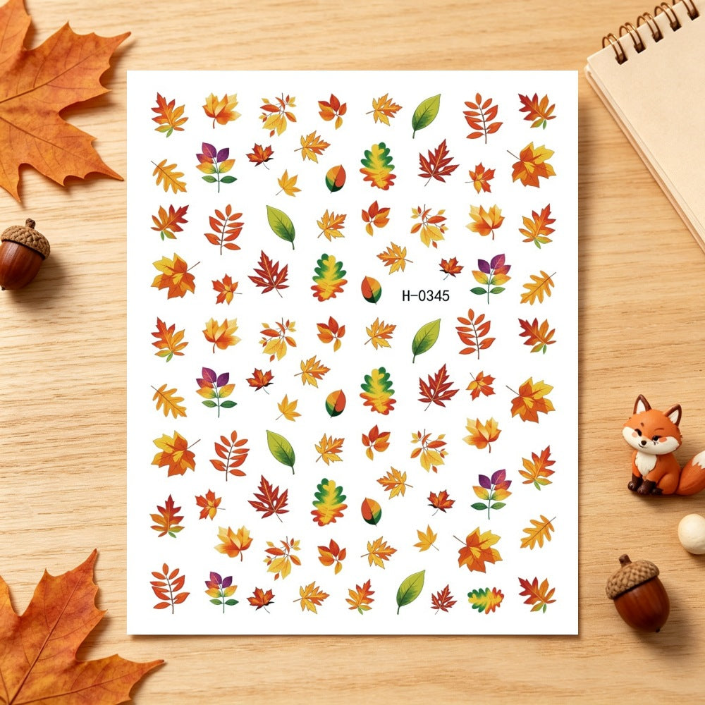 Herbst-Themen Nagelkunst Aufkleber