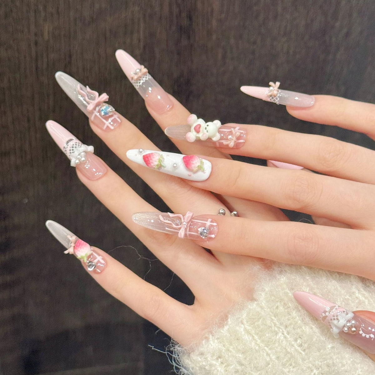 Dekoratives 3D Nagelkunstset