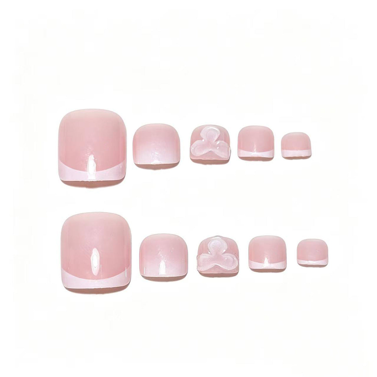 Dekorative Press-On Nail Art Tipps mit Schleifen-Design Brehn