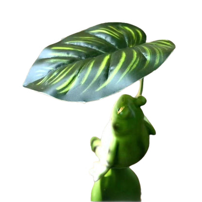 Verspielt Frosch Dekorationsfigur mit Blatt Brehn