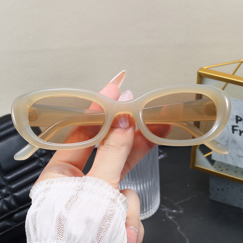 Damen modische Sonnenbrille mit ovalem Design und UV-Schutz Brehn