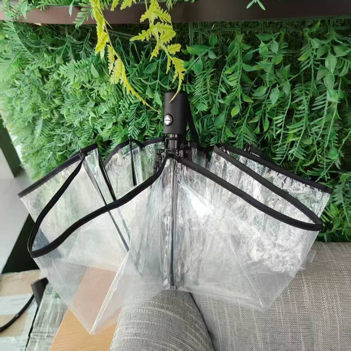 Damen Transparenter Regen-Schirm Brehn
