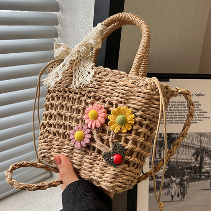 Handgefertigte Strohtasche